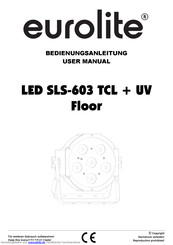 EuroLite LED SLS-603 TCL + UVFloor Bedienungsanleitung