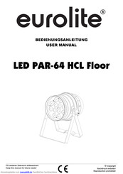 EuroLite LED PAR-64 HCL Floor Bedienungsanleitung