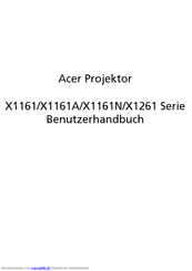 Acer X1161 Serie Benutzerhandbuch