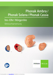 Phonak Cassia 312 Gebrauchsanweisung