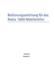 Nokia Nokia 1600 Bedienungsanleitung
