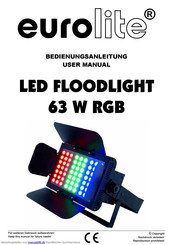 EuroLite LED FLOODLIGHT 63 W RGB Bedienungsanleitung