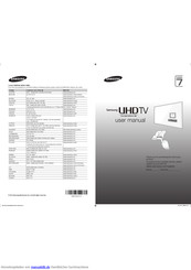 Samsung UE85HU7590L Bedienungsanleitung
