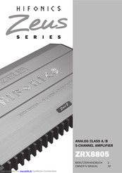 Hifonics Zeus ZRX8805 Benutzerhandbuch