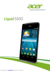 Acer Liquid E600 Benutzerhandbuch