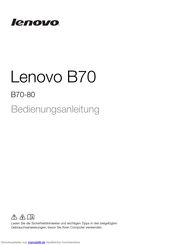 Lenovo B70-80 Bedienungsanleitung