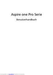 Acer Aspire one Pro Serie Benutzerhandbuch