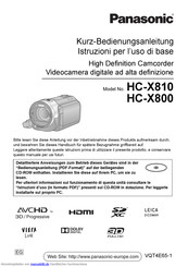 Panasonic HC-X810 Bedienungsanleitung