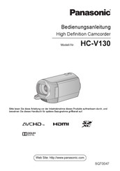 Panasonic HC-V130 Bedienungsanleitung