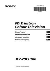 Sony FD Trinitron KV-29CL10B Bedienungsanleitung
