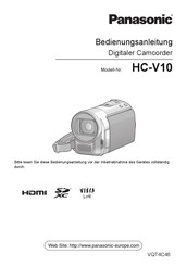 Panasonic Viera HC-V10 Bedienungsanleitung