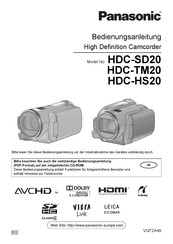 Panasonic HDC-SD20 Bedienungsanleitung