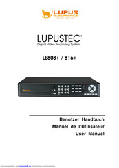 Lupus LUPUSTEC LE816+ Benutzerhandbuch