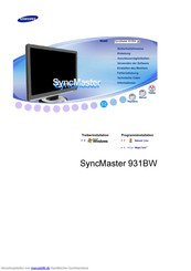 Samsung SyncMaster 931BW Bedienungsanleitungen