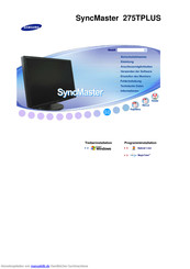 Samsung SyncMaster 275TPLUS Bedienungsanleitung