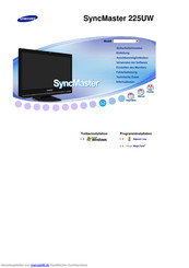 Samsung SyncMaster 225UW Bedienungsanleitung