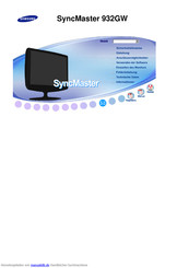 Samsung SyncMaster 932GW Bedienungsanleitungen