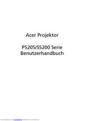 Acer P5205 Serie Benutzerhandbuch