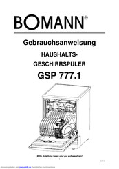 BOMANN GSP 777.1 Gebrauchsanweisung