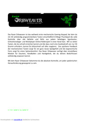 Razer Orbweaver Bedienungsanleitung