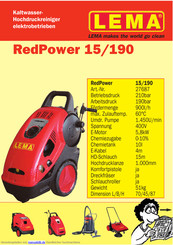 Lema RedPower 15/190 Bedienungsanleitung