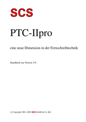 SCS PTC-IIpro Handbuch