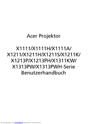 Acer X1211H Benutzerhandbuch