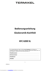 Termikel KFC 6200 SL Bedienungsanleitung