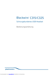 Plantronics Blackwire C325 Bedienungsanleitung