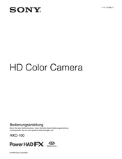 Sony HXC-100 Bedienungsanleitung