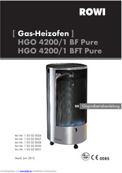 Rowi HGO 4200/1 BFT Pure Betriebsanleitung