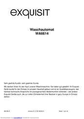 Exquisit WA6614 Bedienungsanleitung