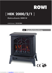 Rowi HEK 2000/2/1 Originalbetriebsanleitung