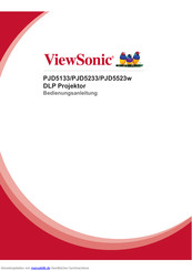 ViewSonic PJD5523w Bedienungsanleitung