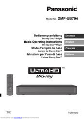 Panasonic UltraHD DMP-UB704 Bedienungsanleitung
