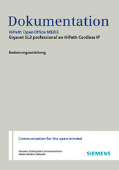 Siemens HiPath OpenOffice EE Bedienungsanleitung