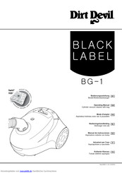 Dirt Devil Blag Label BG-1 Bedienungsanleitung