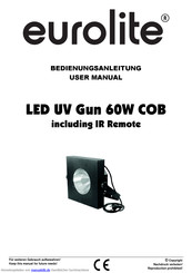EuroLite LED UV Gun 60W COB Bedienungsanleitung