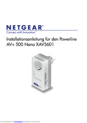 NETGEAR Powerline AV+ 500 Nano XAV5601 Installationsanleitung