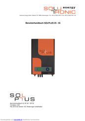 Solutronic SOLPLUS 35 IP 54 Benutzerhandbuch