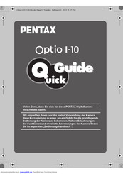 Pentax Optio I-10 Handbuch