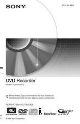 Sony RDR-HX725 Bedienungsanleitung