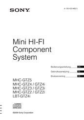 Sony MHC-GTZ3 / GTZ3iMHC-GTZ2 Bedienungsanleitung
