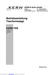 KERN TEB Betriebsanleitung