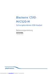 Plantronics Blackwire C520-M Bedienungsanleitung