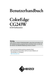Eizo ColorEdge CG243W Benutzerhandbuch