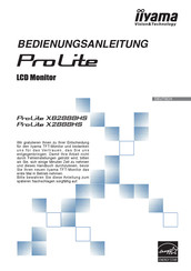 Iiyama Prolite XB2888HS Bedienungsanleitung