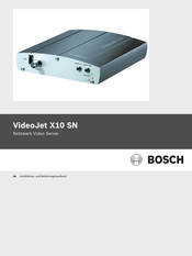 Bosch VideoJet X10 SN Installationsanleitung