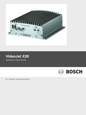 Bosch VideoJet X20 Bedienungsanleitung