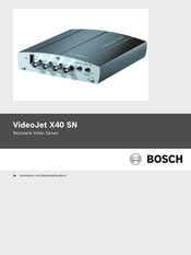 Bosch VideoJet X40 SN Bedienungsanleitung